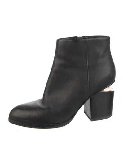 Pre-owned Alexander Wang Leather Boots In Black