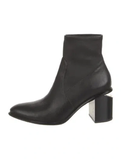 Pre-owned Alexander Wang Leather Boots In Black