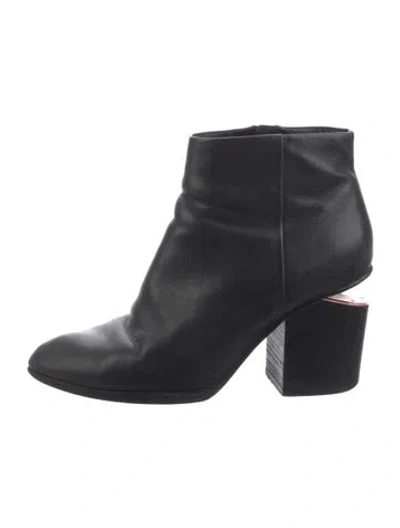 Pre-owned Alexander Wang Leather Boots In Black