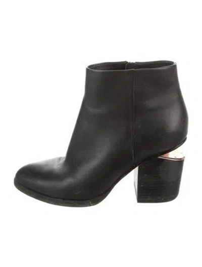 Pre-owned Alexander Wang Leather Boots In Black