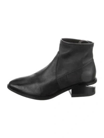 Pre-owned Alexander Wang Leather Boots In Black