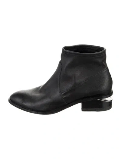 Pre-owned Alexander Wang Leather Boots In Black