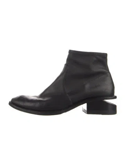 Pre-owned Alexander Wang Leather Boots In Black