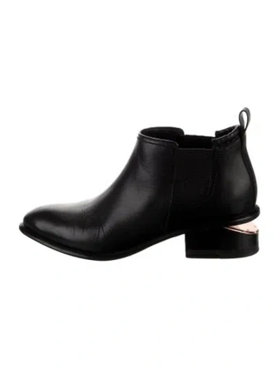 Pre-owned Alexander Wang Leather Boots In Black