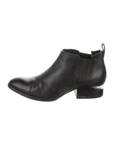Pre-owned Alexander Wang Leather Boots In Black