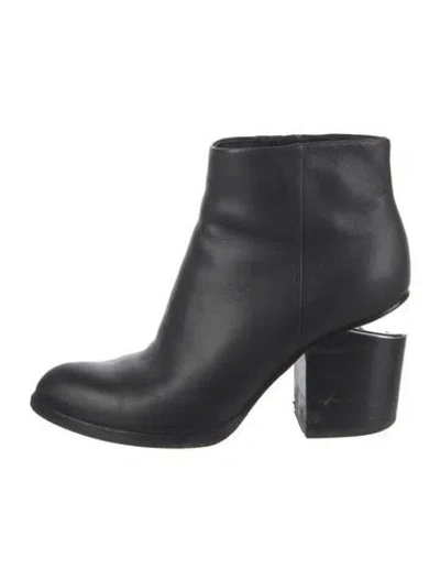 Pre-owned Alexander Wang Leather Boots In Black