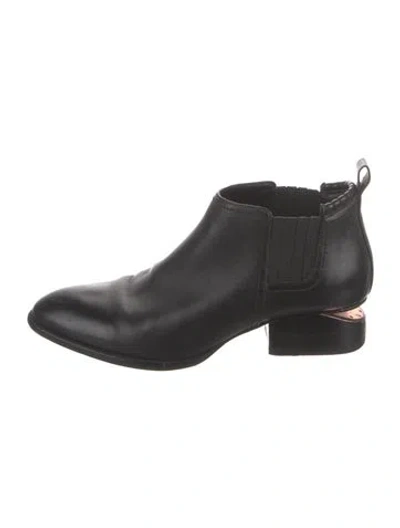 Pre-owned Alexander Wang Leather Boots In Black