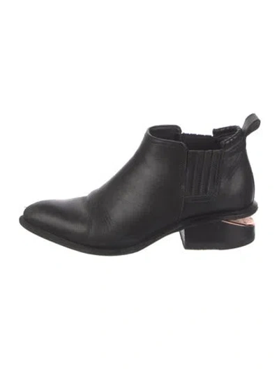 Pre-owned Alexander Wang Leather Boots In Black