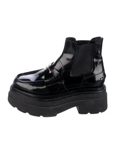 Pre-owned Alexander Wang Leather Boots In Black