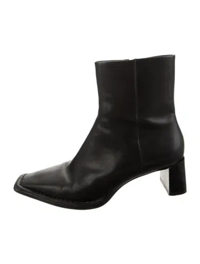 Pre-owned Alexander Wang Leather Boots In Black
