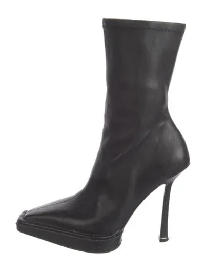 Pre-owned Alexander Wang Leather Boots In Black