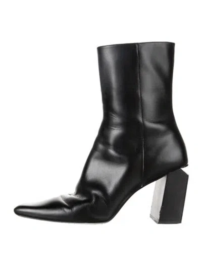Pre-owned Alexander Wang Leather Boots In Black