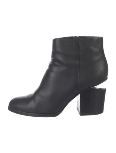 Pre-owned Alexander Wang Leather Boots In Black