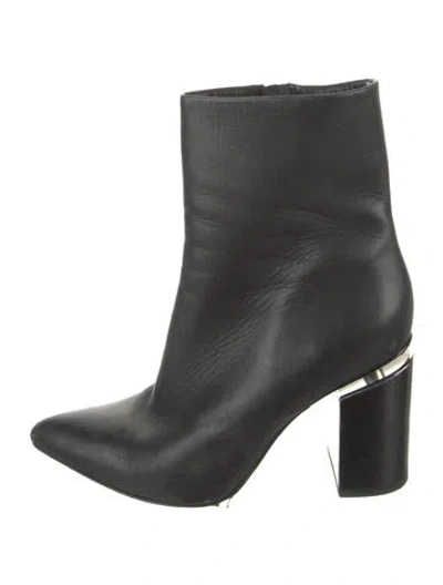 Pre-owned Alexander Wang Leather Boots In Black