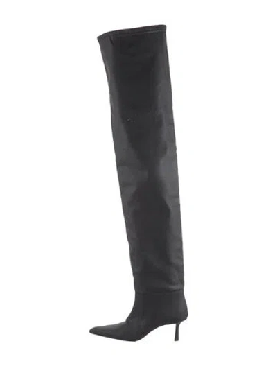 Pre-owned Alexander Wang Leather Boots In Black