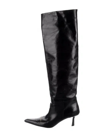 Pre-owned Alexander Wang Leather Boots In Black