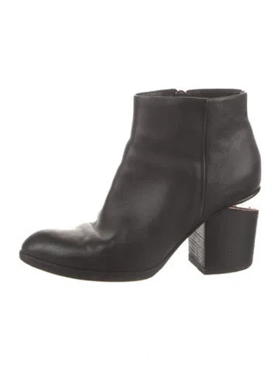 Pre-owned Alexander Wang Leather Boots In Black