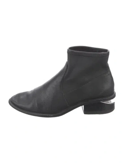 Pre-owned Alexander Wang Leather Boots In Black