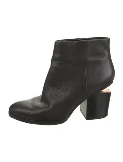 Pre-owned Alexander Wang Leather Boots In Black