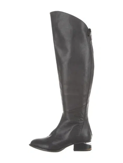 Pre-owned Alexander Wang Leather Boots In Black