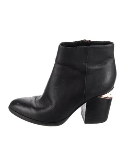 Pre-owned Alexander Wang Leather Boots In Black