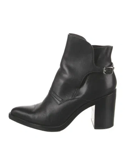 Pre-owned Alexander Wang Leather Boots In Black