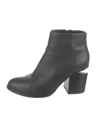 Pre-owned Alexander Wang Leather Boots In Black