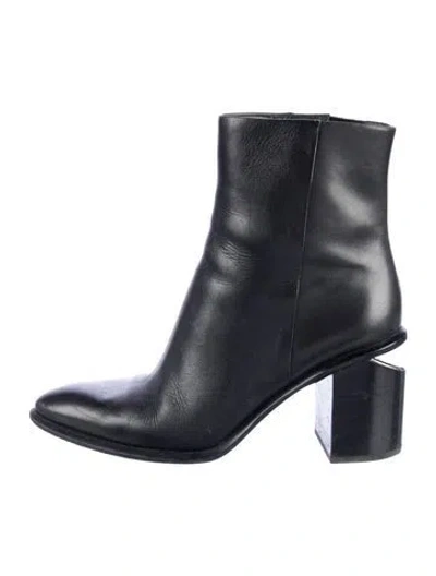 Pre-owned Alexander Wang Leather Boots In Black
