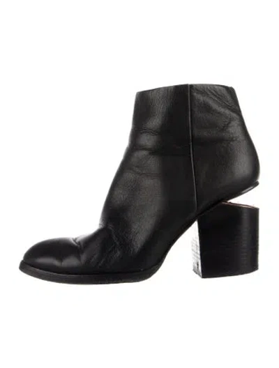 Pre-owned Alexander Wang Leather Boots In Black