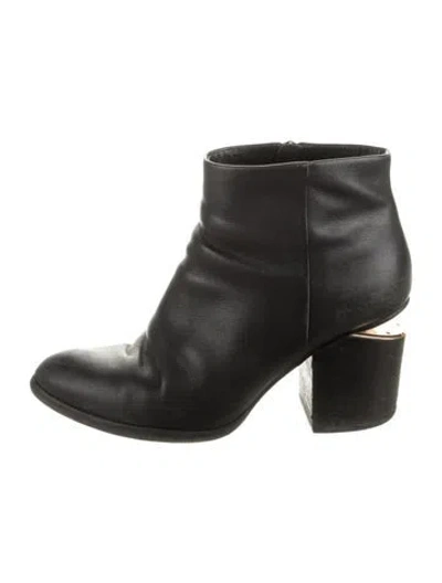 Pre-owned Alexander Wang Leather Boots In Black