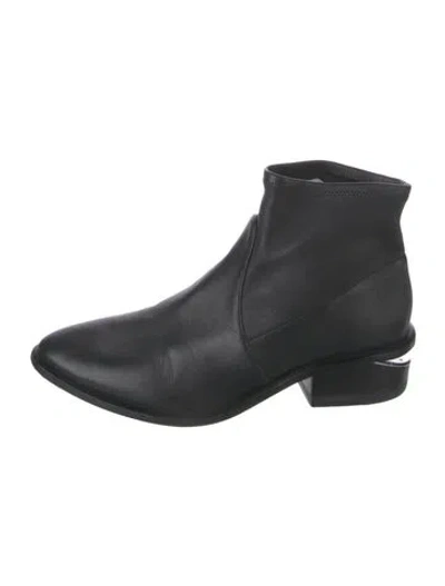 Pre-owned Alexander Wang Leather Boots In Black