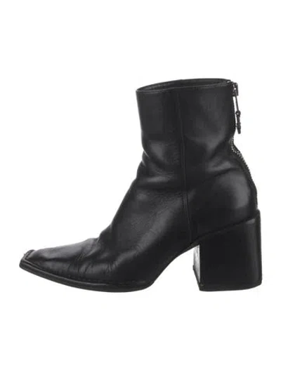 Pre-owned Alexander Wang Leather Boots In Black