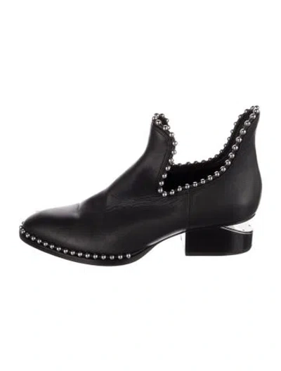 Pre-owned Alexander Wang Leather Boots In Black