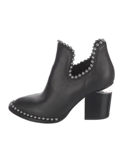 Pre-owned Alexander Wang Leather Boots In Black