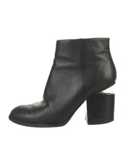 Pre-owned Alexander Wang Leather Boots In Black