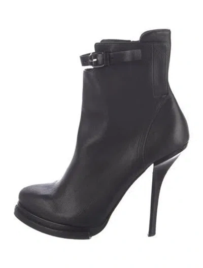Pre-owned Alexander Wang Leather Boots In Black