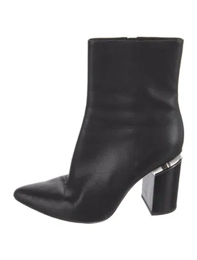 Pre-owned Alexander Wang Leather Boots In Black