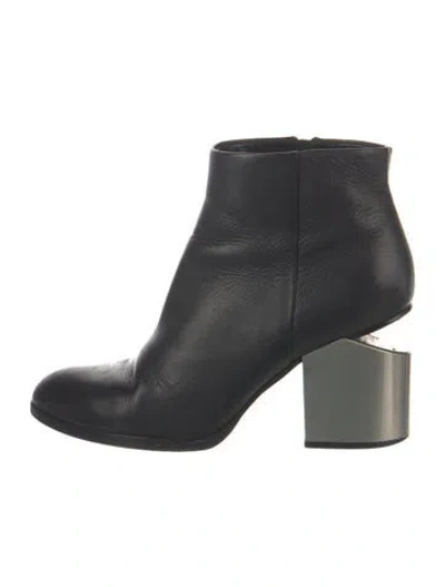 Pre-owned Alexander Wang Leather Boots In Black