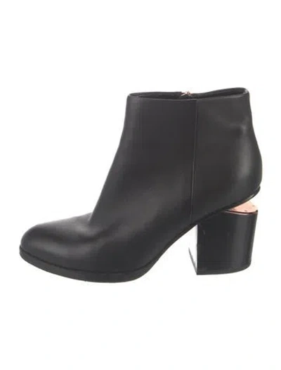 Pre-owned Alexander Wang Leather Boots In Black