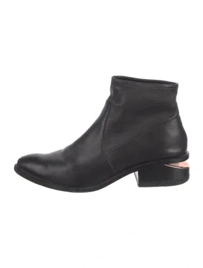 Pre-owned Alexander Wang Leather Boots In Black