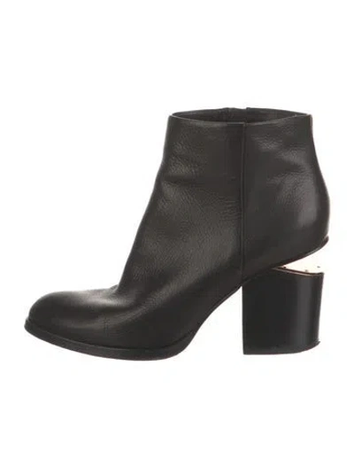 Pre-owned Alexander Wang Leather Boots In Black