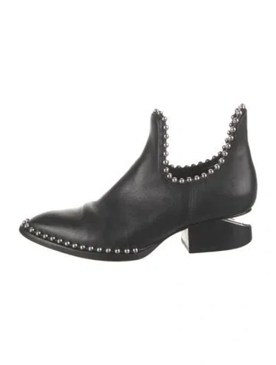 Pre-owned Alexander Wang Leather Boots In Black