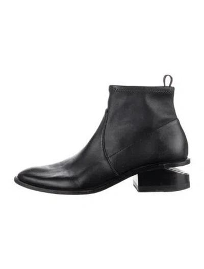 Pre-owned Alexander Wang Leather Boots In Black