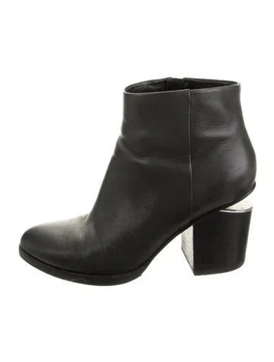 Pre-owned Alexander Wang Leather Boots In Black
