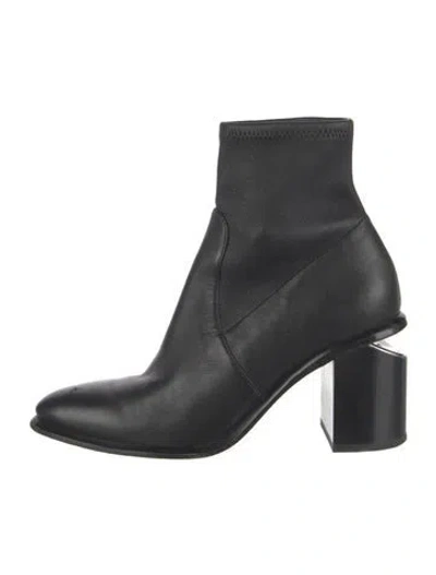 Pre-owned Alexander Wang Leather Boots In Black