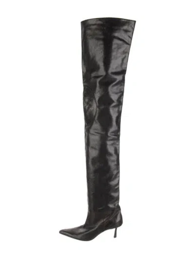 Pre-owned Alexander Wang Leather Boots In Black
