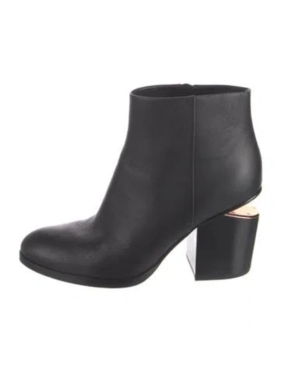 Pre-owned Alexander Wang Leather Boots In Black