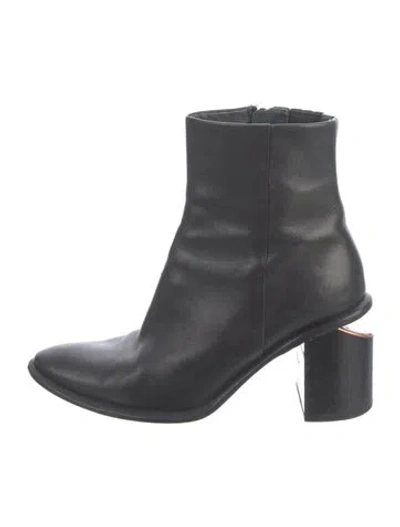 Pre-owned Alexander Wang Leather Boots In Black