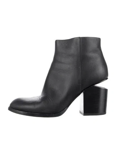 Pre-owned Alexander Wang Leather Boots In Black
