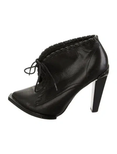 Pre-owned Alexander Wang Leather Boots In Black/green